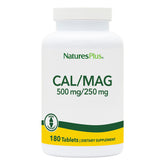 NaturesPlus Cal/Mag bottle-front view highlighting daily support for calcium and magnesium