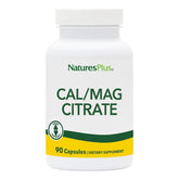 NaturesPlus Cal/Mag Citrate bottle front showing the product name and dosage