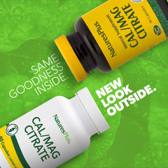 Close-up of vegetarian Cal/Mag Citrate capsules