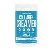 NaturesPlus Collagen Creamer Vanilla bottle on kitchen counter for daily routine infusion