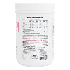 NaturesPlus Collagen Peptides Berry Lemonade powder in tub ready to mix.