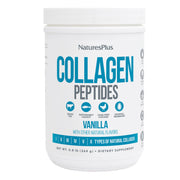 NaturesPlus Collagen Peptides Vanilla bottle on counter for everyday use