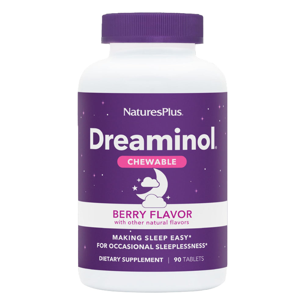 NaturesPlus Dreaminol Chewable tablet for restful sleep and gentle nighttime relaxation.