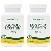 NaturesPlus Egg Yolk Lecithin bottle front showing 600 mg per serving for everyday use.