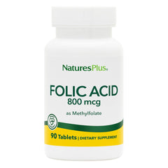 Nature's Plus Folic Acid methylfolate bottle front label for daily support