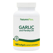 Nature's Plus Garlic and Parsley softgels bottle for daily wellness.