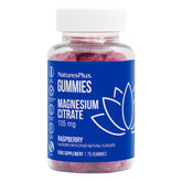 Nature'sPlus Gummies Magnesium Citrate Raspberry bottle provides convenient daily wellness support