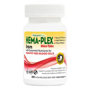 NaturesPlus Hema-Plex iron bottle front view highlighting design and potential daily support.