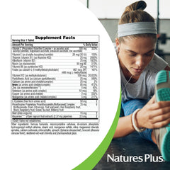 NaturesPlus Hema-Plex Iron tablet close-up shows slow-release design.
