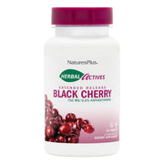 NaturesPlus Herbal Actives Black Cherry tablet bottle for daily antioxidant support.