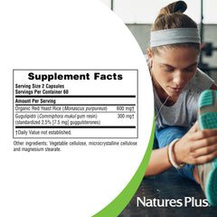 NaturesPlus Herbal Actives capsules poured from bottle illustrate easy daily ingestion.