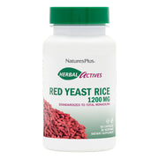 NaturesPlus Herbal Actives Red Yeast Rice 1200 mg bottle front, vegan daily wellness support