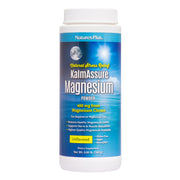 NaturesPlus KalmAssure bottle pour with unflavored magnesium powder for calm energy support.