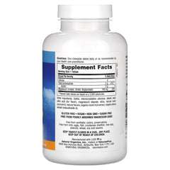 NaturesPlus KalmAssure tablets close-up show orange flavor and sugar-free formula
