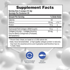 NaturesPlus Marine Collagen Peptides powder dissolving easily in liquids.