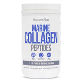 NaturesPlus Marine Collagen Peptides unflavored tub front, supporting skin elasticity.
