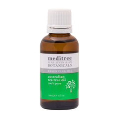 NaturesPlus Meditree Tea Tree Oil bottle highlights pure Australian oil for gentle skin care