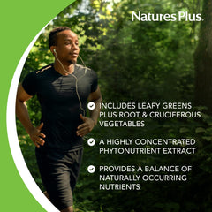 NaturesPlus Mixed Vegetables ingredients with broccoli and spinach illustration.