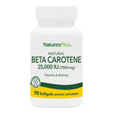 NaturesPlus Natural Beta Carotene softgels bottle for eye support and antioxidant benefits
