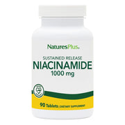 NaturesPlus Niacinamide sustained-release bottle with steady B3 supply