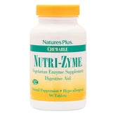 Nature's Plus Nutri-Zyme chewable tablets in peppermint flavor for digestive support