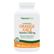 NaturesPlus Orange Juice Vitamin C chewable tablets offer daily immune support.
