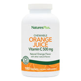NaturesPlus Orange Juice Vitamin C chewable tablet bottle close-up for daily immune support