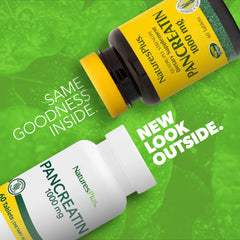 NaturesPlus Pancreatin coated tablets demonstrate intestinal-release delivery for better nutrient processing.