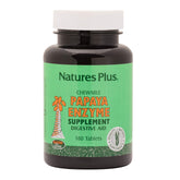 NaturesPlus Papaya Enzyme bottle with label for digestive support and easy chewables.