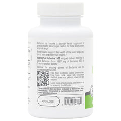 NaturesPlus PRO Berberine 1500 mg label closeup.