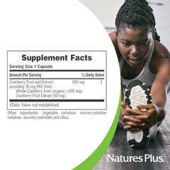 Nature's Plus PRO Cranberry Plus bottle on shelf illustrating daily supplement routine.