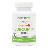 NaturesPlus PRO Longvida Curcumin 1000 mg bottle on display, highlighting daily antioxidant support.