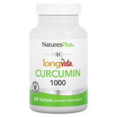 NaturesPlus PRO Longvida Curcumin 1000 mg bottle with 60 tablets for daily wellness.