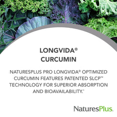 Close-up of the NaturesPlus label highlighting vegan, non-GMO, gluten-free features