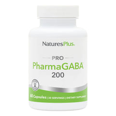 NaturesPlus PRO PharmaGABA bottle front view highlighting calm and focus.