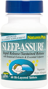 Nature's Plus rapid-sustained melatonin bilayer tablets for balanced nighttime support