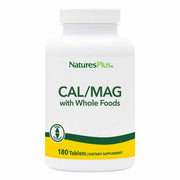 NaturesPlus Source of Life Cal/Mag bottle front for daily bone support.