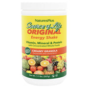 NaturesPlus Source of Life Energy Shake bottle displaying protein-rich formula for daily energy
