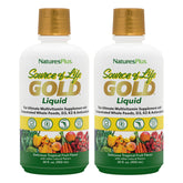 NaturesPlus Source of Life Gold bottle pour for easy daily nutrition