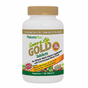 NaturesPlus Source of Life Gold tablets bottle shown for easy daily nourishment.