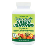 NaturesPlus Source of Life Green Lightning bottle front showing energy-boosting greens