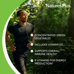 Array of greens representing the green vegetable blend in Power Teen