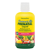 NaturesPlus Source of Life Prenatal Liquid bottle pour for easy daily dosing.