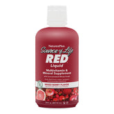 NaturesPlus Source of Life RED bottle pours a vibrant berry flavor for daily energy support.