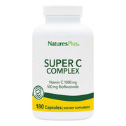 NaturesPlus Super C Complex bottle front showcases vegan vitamin C blend for daily support