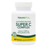 NaturesPlus Super C Complex bottle on countertop with sustained-release label