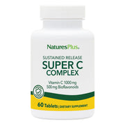 NaturesPlus Super C Complex bottle on countertop with sustained-release label