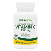 NaturesPlus sustained-release vitamin C bottle shown for daily wellness support