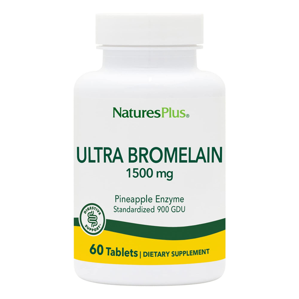 NaturesPlus Ultra Bromelain bottle front for digestive support