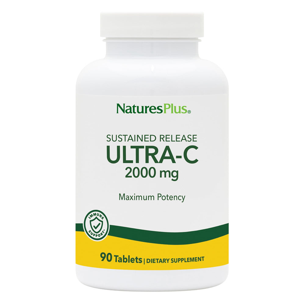 NaturesPlus Ultra-C 2000 mg bottle front view highlighting sustained-release vitamin C